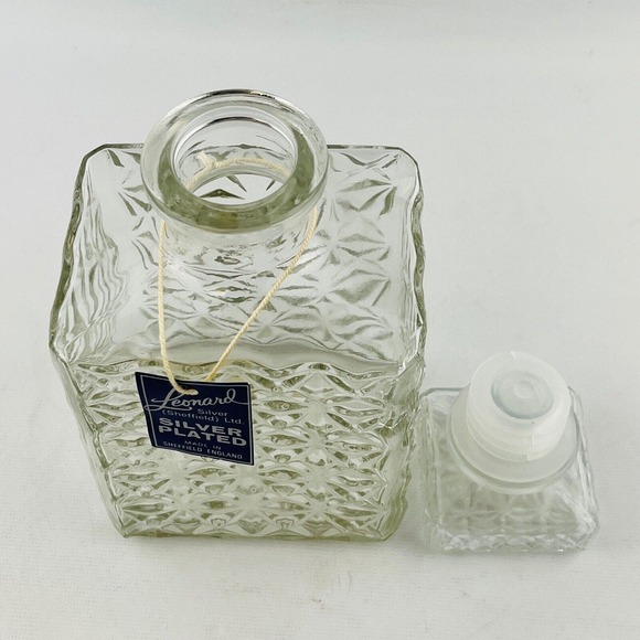 Vintage Leonard Crystal‎ Decanter Silver Plated Holder Sheffield England - Picture 11 of 11